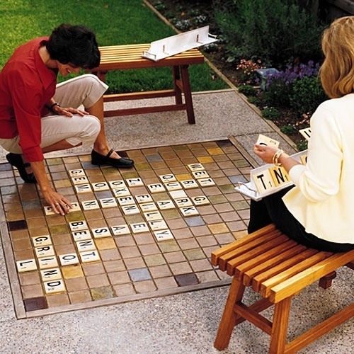 23. Build your own outdoor game of Scrabble.