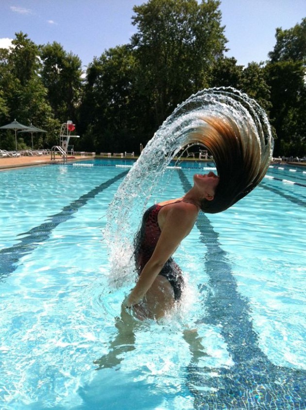 21. Can't believe she filled that entire pool with her hair water.