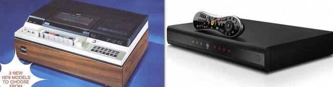12.) An oversized VCR VS a DVR.