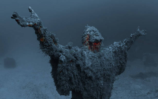 Christ of the Abyss, a statue of Jesus submerged beneath the Mediterranean.