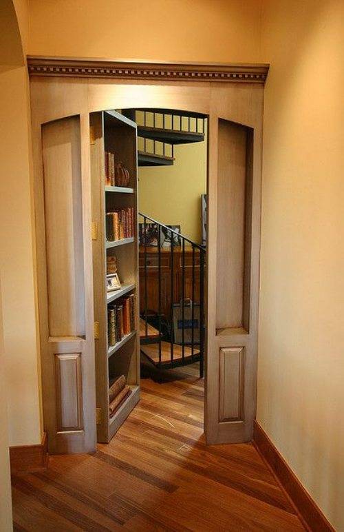 Swinging Bookshelf Door