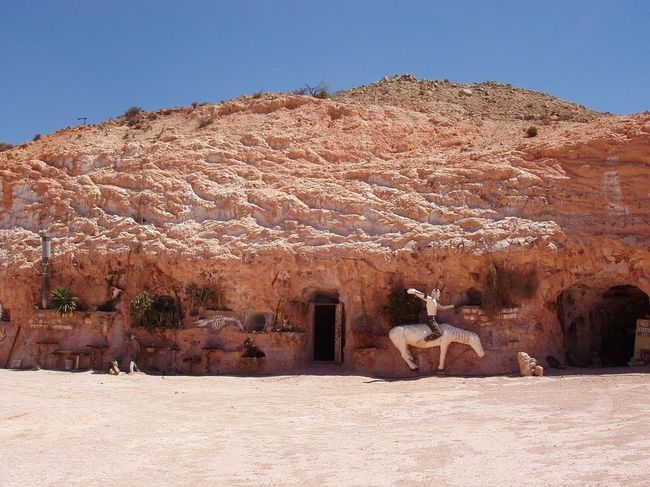 Coober Pedy is sometimes known as 'opal capital of the world' for all the opals mined here.