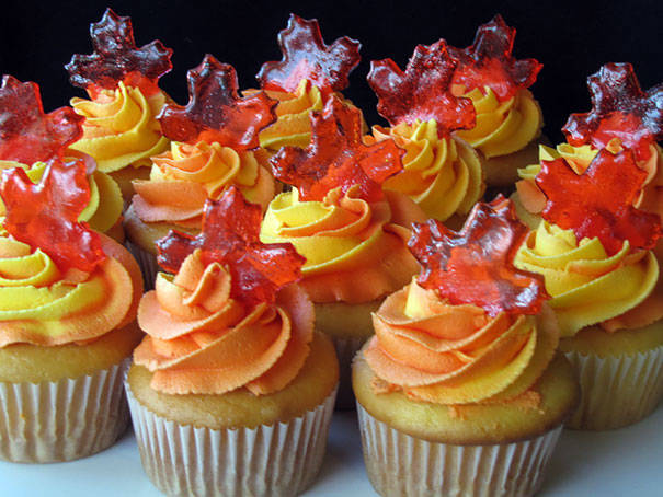 8.) Maple Leaf Cupcakes