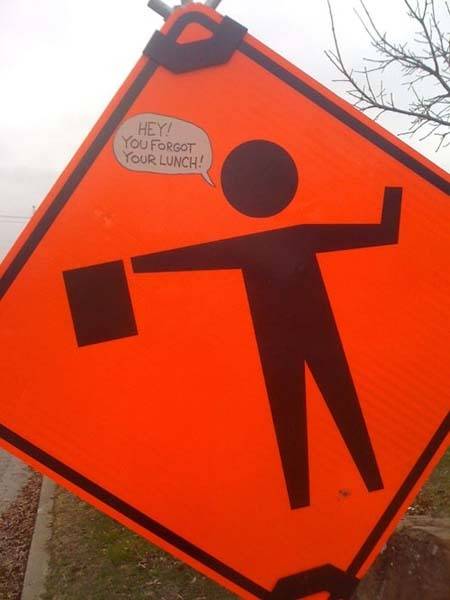 3.) The mom traffic sign.