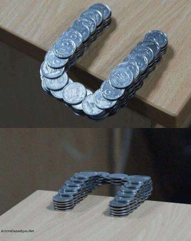 26.) The most incredible thing you can do with a stack of coins.