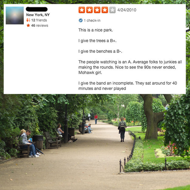 Who knew you could review a park?