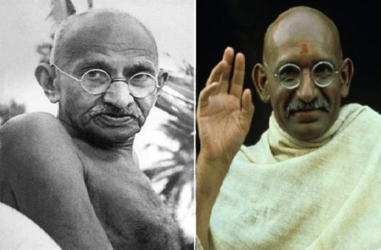 2.) Mahatma Gandhi played by Ben Kingsley in <em>Gandhi</em>