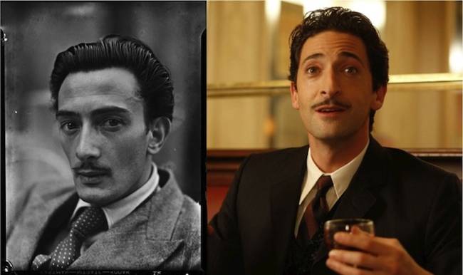 Adrien Brody as Salvador Dali in </i>Midnight in Paris</i>