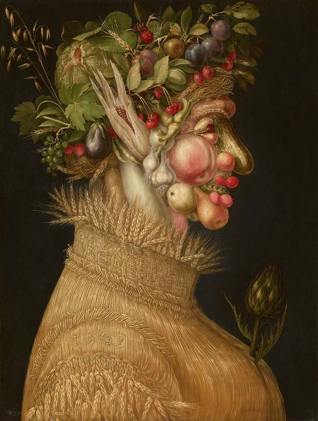 "Summer." Scholars debated for years whether Arcimboldo's work was simply whimsical, or if he might have been mentally ill.