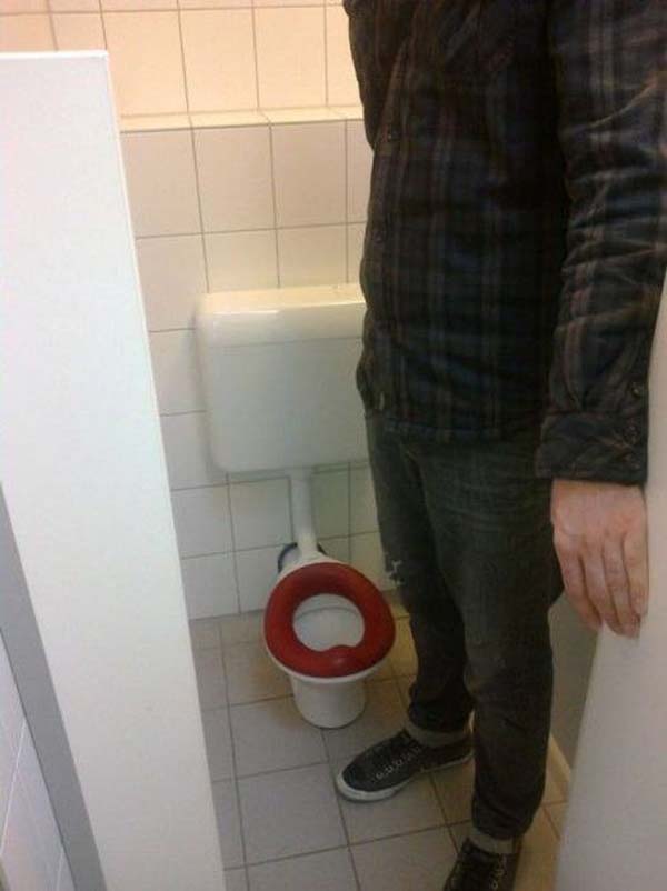 16.) Peeing in this child-sized toilet would just feel... wrong.