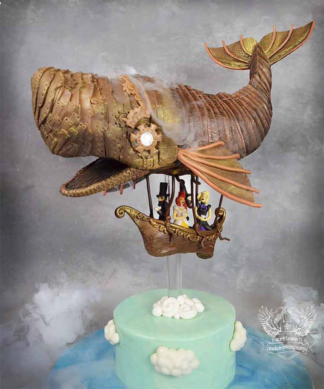 This one is pretty awesome - a steampunk whale/air-balloon. At least that's what I think it is...