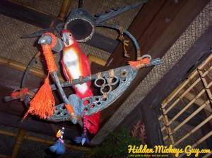 6.) Enchanted Tiki Bird perch Mickey