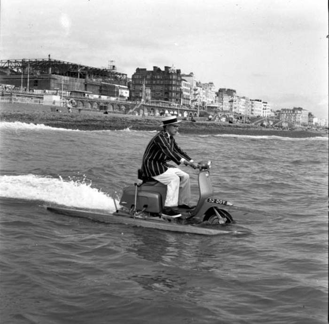 Enjoy taking your scooter out on the lake.