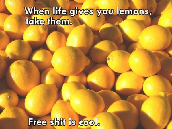 5.) You can always use more lemons too.