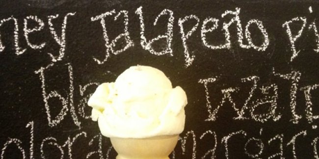 Honey Jalapeño Pickle from <a href="https://www.sweetactionicecream.com/" target="_blank">Sweet Action Ice Cream</a> in Denver, CO.