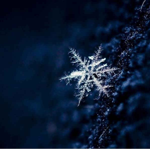 A snowflake is, after all, just a frozen water droplet!