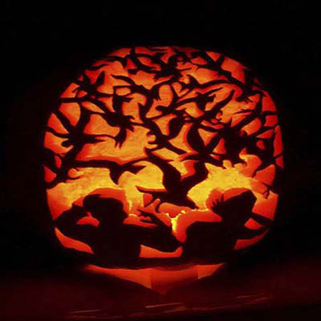 15.) This pumpkin is for <em>The Birds</em>.