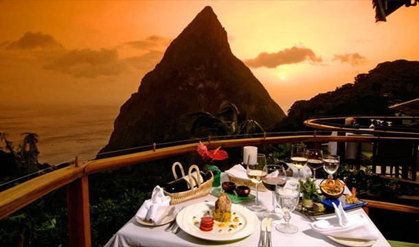 4. Dasheene, St Lucia: Sitting on an old cocoa plantation, there are few better views of a Caribbean sunset.