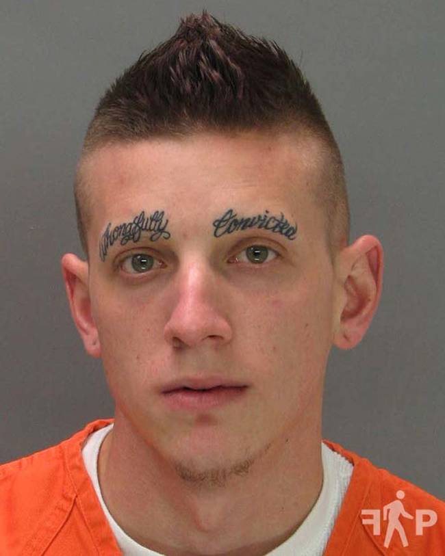 His tattoo might influence the jury.