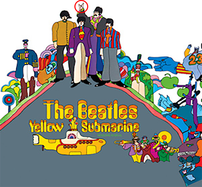 7.) Among the many things the band were firsts to pioneer, the cover for Yellow Submarine features the first use to of "devil horns" on an album cover.