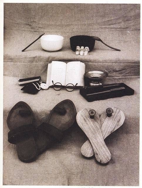 Gandhi's worldly possessions, ca. 1948