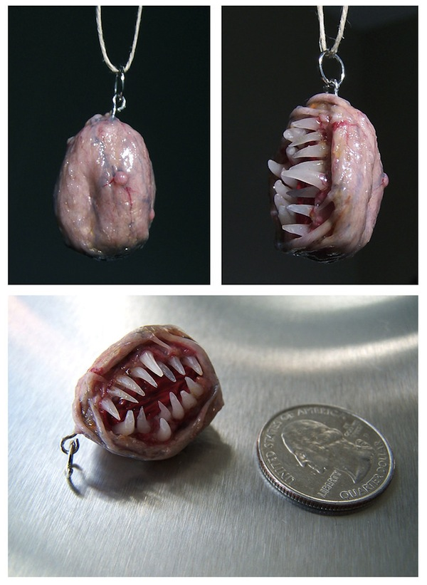 Toothy Skin Sack Pendants