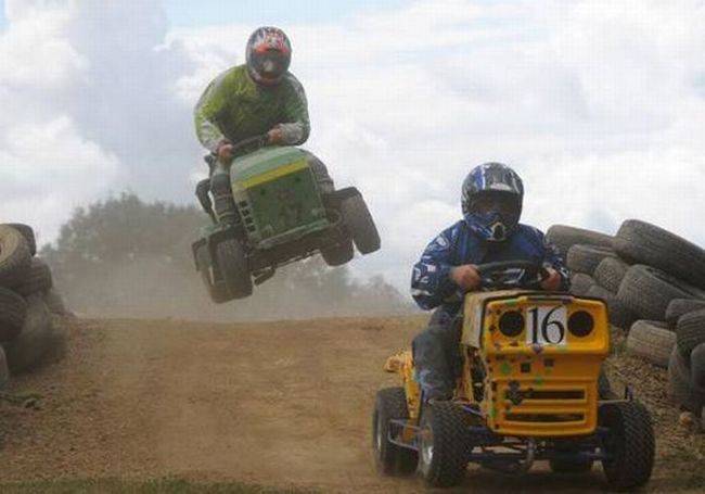 9.) Lawnmower Racing