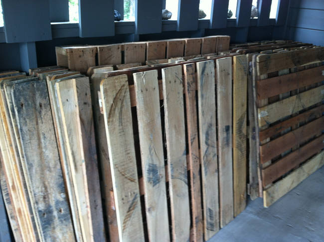 This family saw the potential in otherwise discarded wooden pallets. Originally, they were used to transport coconut oil to the U.S. Eventually, they would become beautiful hardwood flooring in their home.