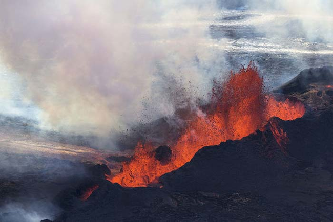 He and his crew got so close to the eruption, he could feel the heat of the lava.