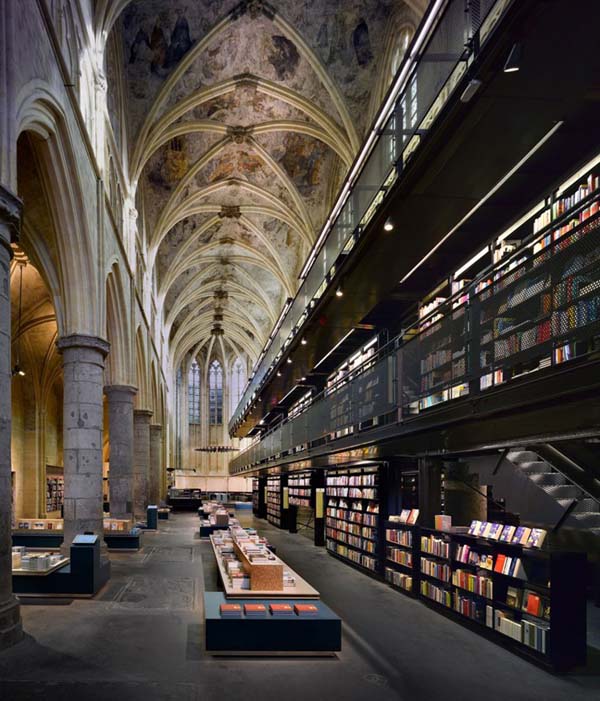 The 13th century Dominican church in Maastricht, Holland, was converted into a store for a popular Dutch bookstore chain.