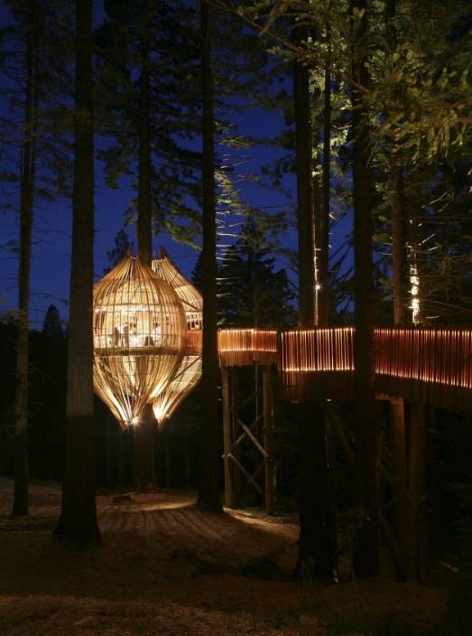 This one almost looks like something from another planet. This beauty is called the Redwoods Treehouse.