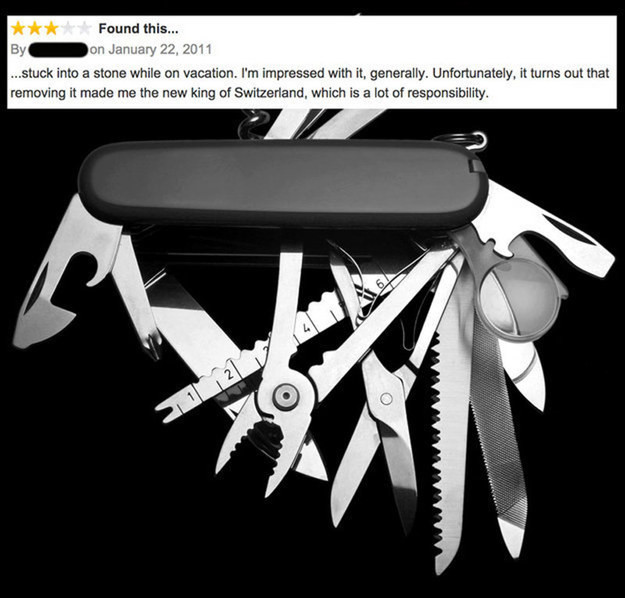 Who knew Swiss Army Knives could be so expensive? (It was $1,400)