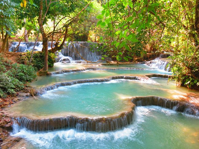 Kuang Si Waterfall, Luang Prabang, Laos.