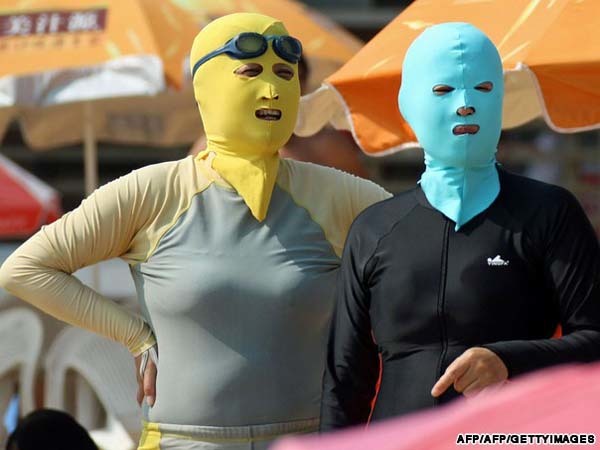 8.) Facekini: Facekini is a bikini for your face. It protects you from harmful UV rays AND you can give nightmares to innocent children.