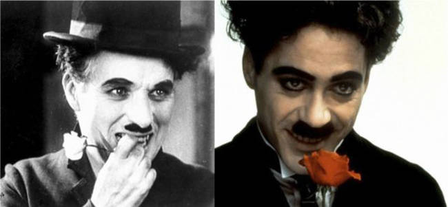 41.) Robert Downey Jr. as Charlie Chaplin in <em>Chaplin</em>