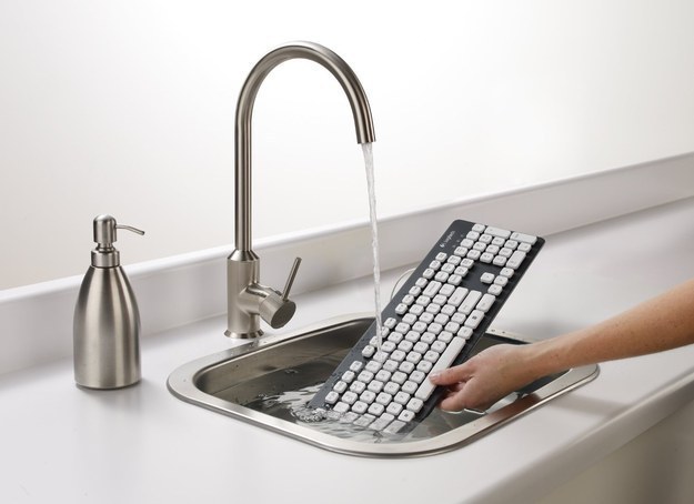 3. Or just get a keyboard you can stick in the sink.