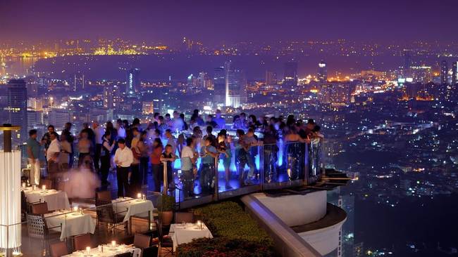 Lebua Sky Bar: This bar in Thailand is 820 ft. in the air. I guess that's why they call it the high life?