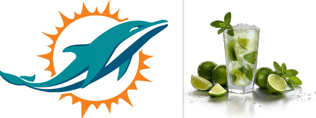 31.) The Dolphins' Mojito: white rum, sugar, lime, mint leaves, club soda.