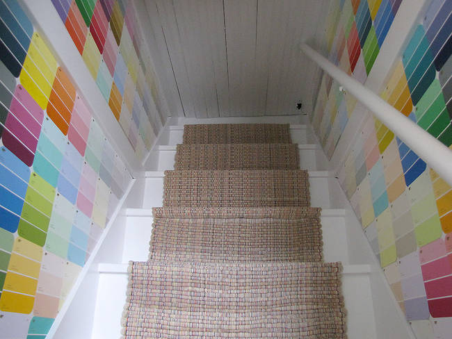 Wallpaper your staircase.