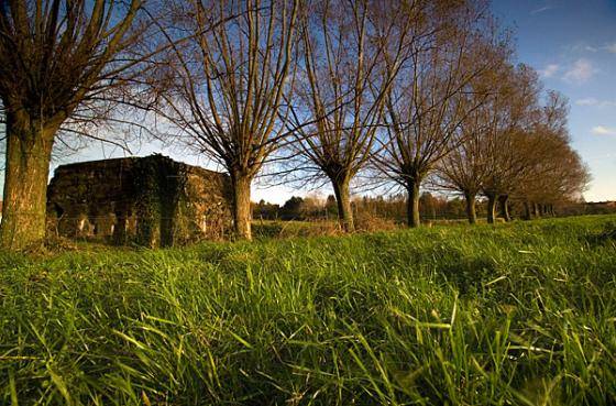 German bunkers on a farm where the Battle of Passchendaele took place.