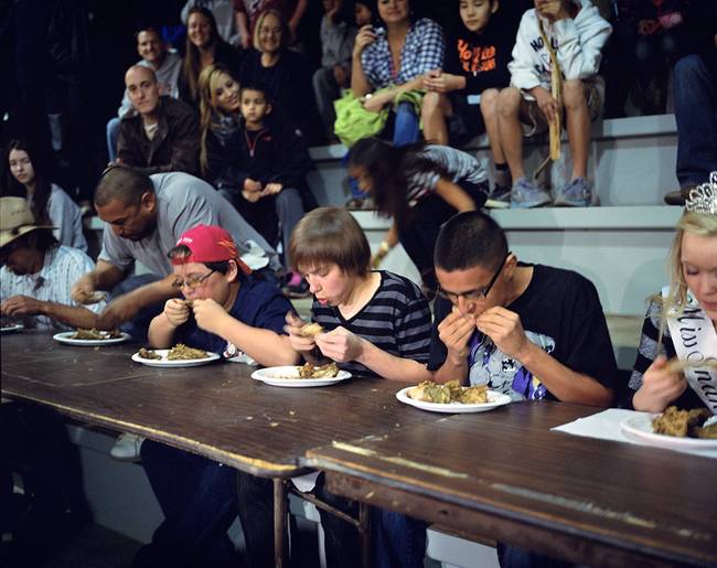 And of course, like any big festival, there's an eating contest - a rattlesnake eating contest, that is.