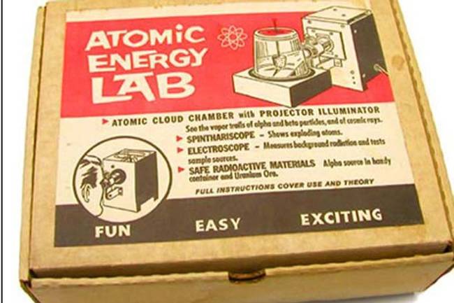 Nothing is more fun for kids than messing with radioactive materials.