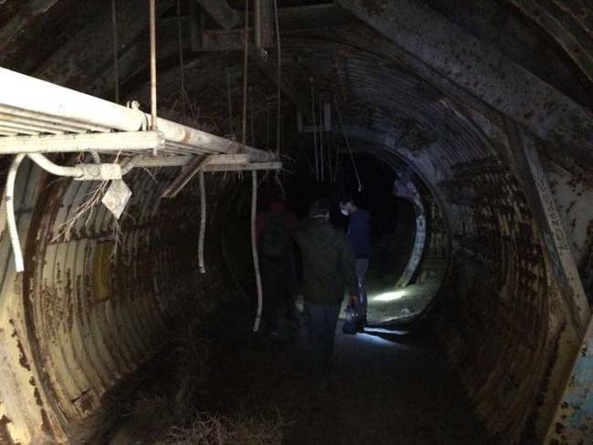 Setting off down a long, creepy tunnel.