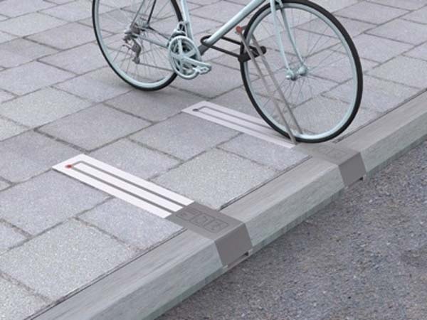 26.) These beautiful bike racks don't take up space on the sidewalk when they're not in use.