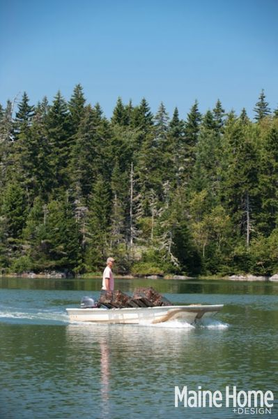 The Brown's each take small boats to work while they're living at the cottage.
