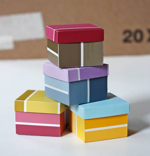 Make tiny boxes to hold trinkets or small gifts.