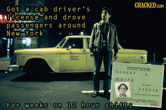 4.) Robert DeNiro, Taxi Driver