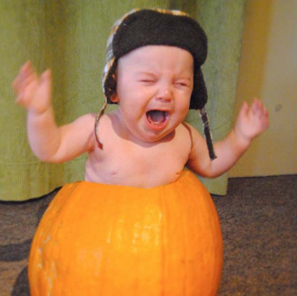 21.) Seriously, stop putting your babies in pumpkins.