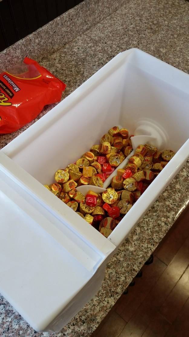 It seems easy enough. You just place your candy of choice into the ice dispenser and shazam: a candy dispenser!