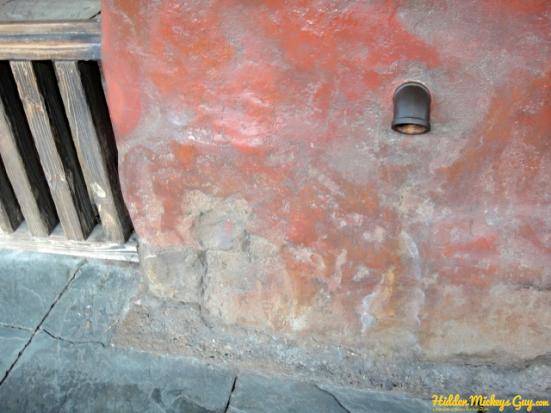 18.) Expedition Everest - Red Wall Depressions Hidden Mickey
